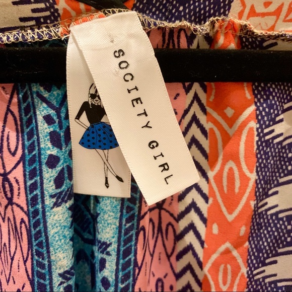 ❗️3 for $15❗️NWOT Society Girl Ikat Blouse - Picture 3 of 6